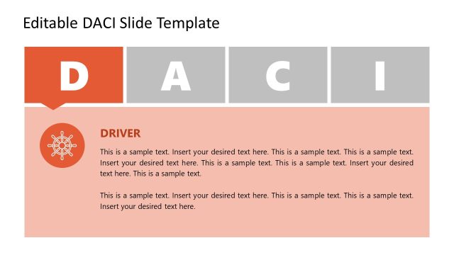 Driver Slide for DACI PowerPoint Template