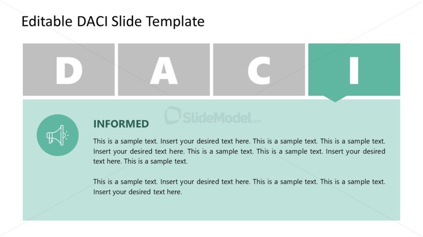 Informed Step of the DACI Model PowerPoint Slide