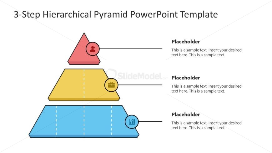 3-Step Hierarchical Pyramid Slide Template