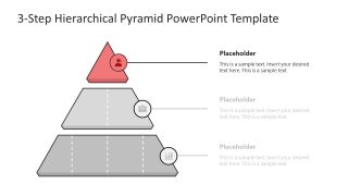 3-Step Hierarchical Pyramid Template for PowerPoint 