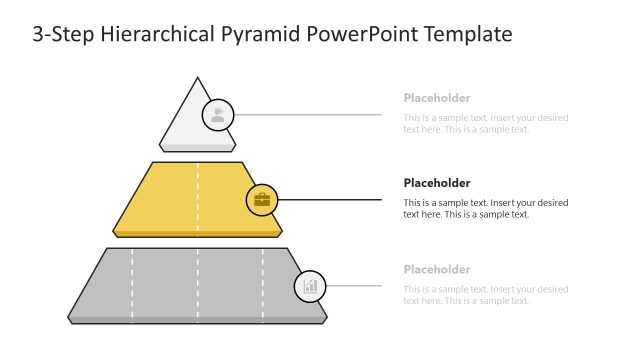 3-Step Hierarchical Pyramid PowerPoint Slide Template