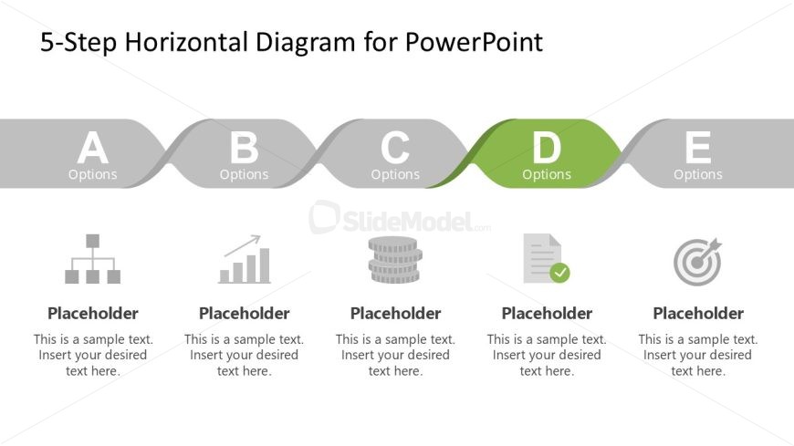 Fourth Slide in 5-Step Horizontal Google Slides Diagram