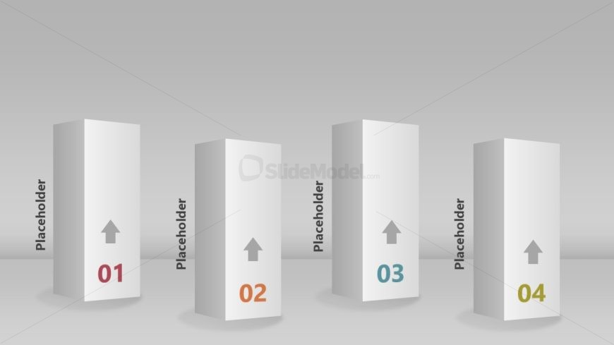 3D Data Comparison Columns Infographic Template for Presentation