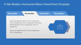 4-Tab Modern Horizontal Menu Presentation Template