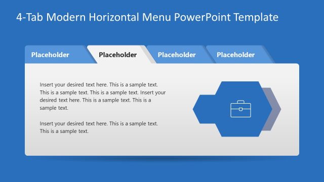 4-Tab Modern Horizontal Menu Slide Template