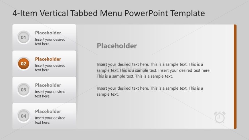 4-Item Tabbed Menu Slide Template