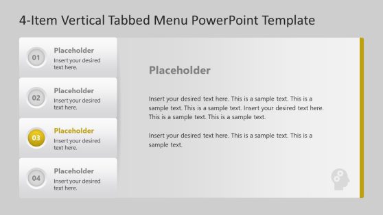 Editable Tab 3 Slide - Tabbed Menu Template - SlideModel