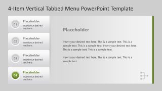 Creative 4-Item Tabbed Menu Template