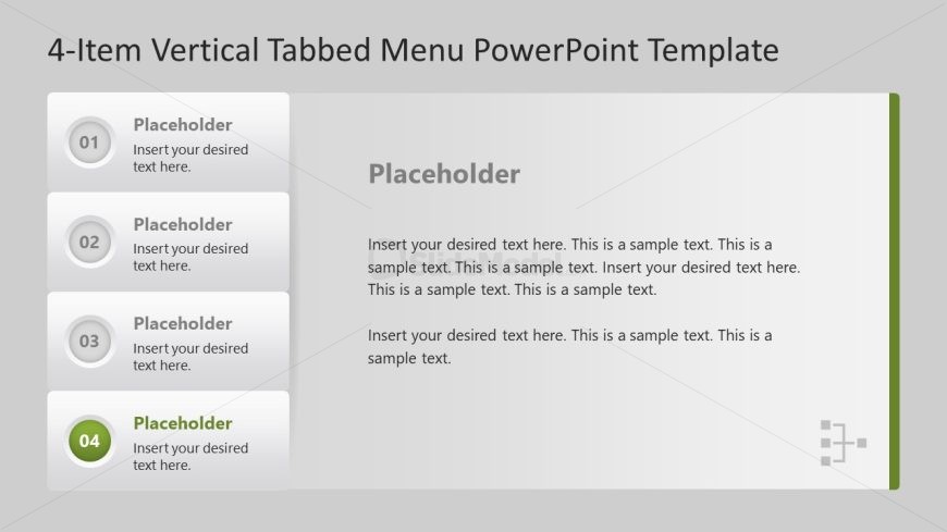 Creative 4-Item Tabbed Menu Template