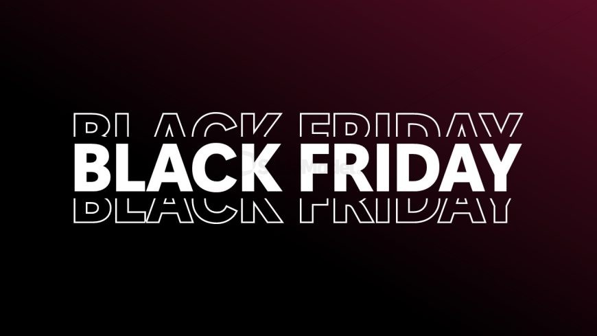 Editable Horizontal Black Friday PPT Slide