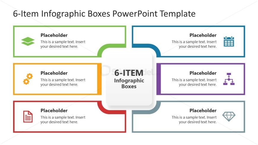 Title Slide - Infographic Boxes Template for PowerPoint