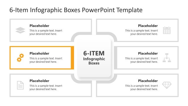 Infographic Boxes Template PPT Slide