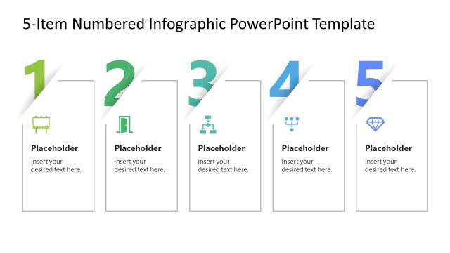 5-Item Numbered Infographic PowerPoint Template