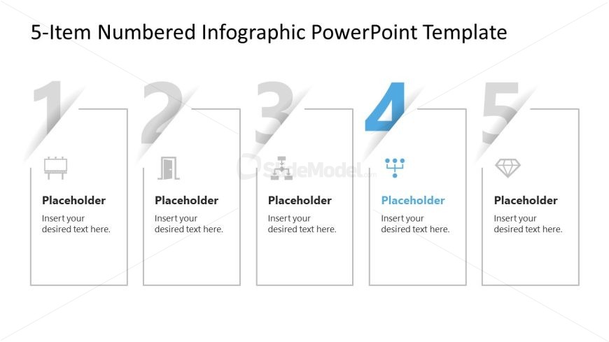 Creative PPT Template - Five Step Process Diagram