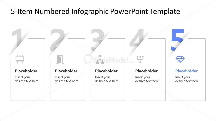 Editable Infographic Icons Slide Template for PPT