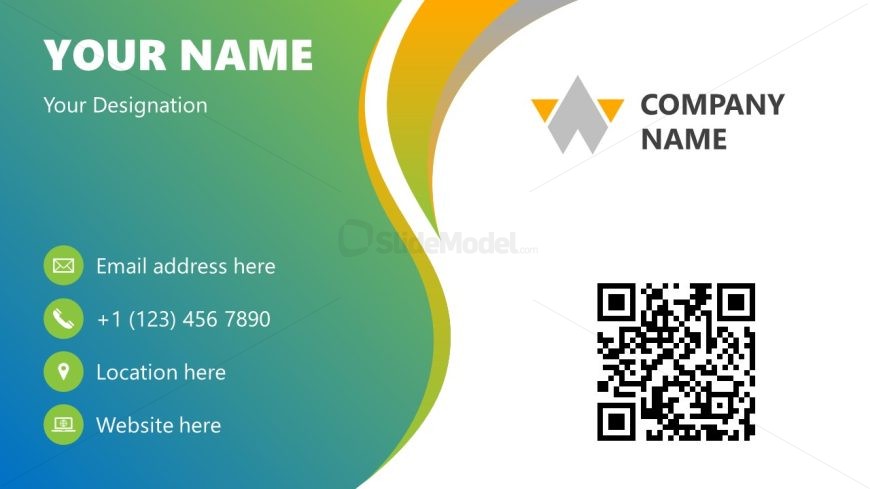 Simple Business Card PowerPoint Slide