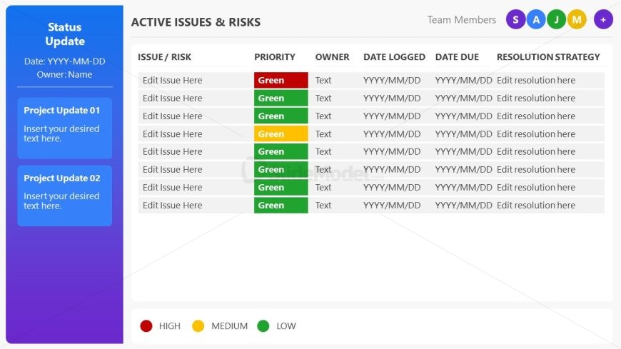 Status Meeting Template for PowerPoint