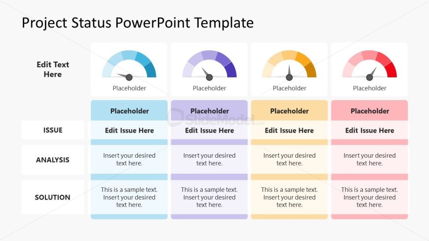 Project Status with KPI PowerPoint Slide