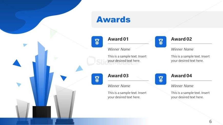 Awards Achieved Detailed Slide for Company Introduction