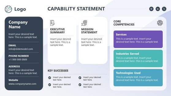 One-Page Capability Statement PowerPoint Template