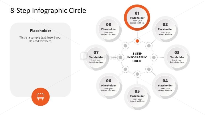 8-Step Circular Process Diagram - Number Two Slide