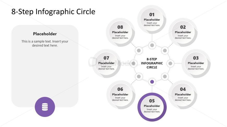 Circular Infographic Process Diagram Slide for Step 5