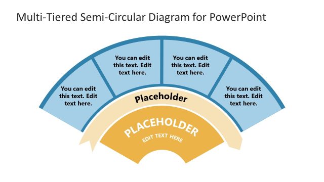 Four-Tiered Semi-Circular Diagram for PPT Presentation