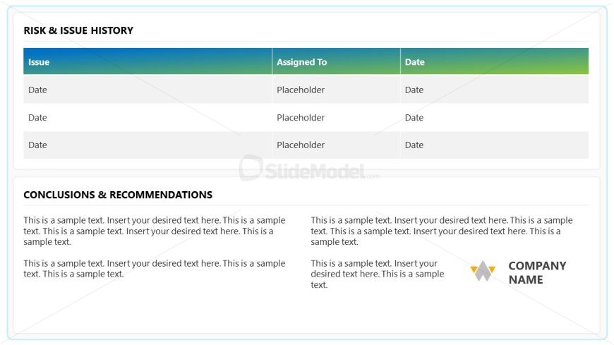 Project Status Report Presentation Slide Template