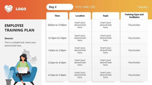 Employee Training Activities Plan Template