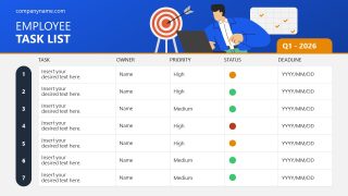 Employee Task List with Human Infographic