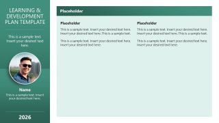 Learning & Development Plan Template for Presentation 