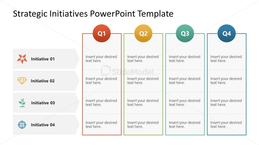 Vision Strategic Initiatives PowerPoint Template