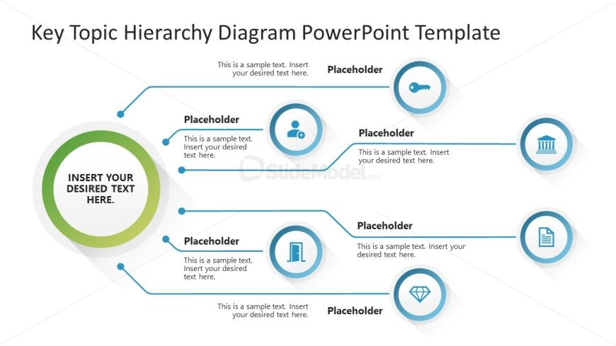 Editable Key Topic Hierarchy Diagram Template