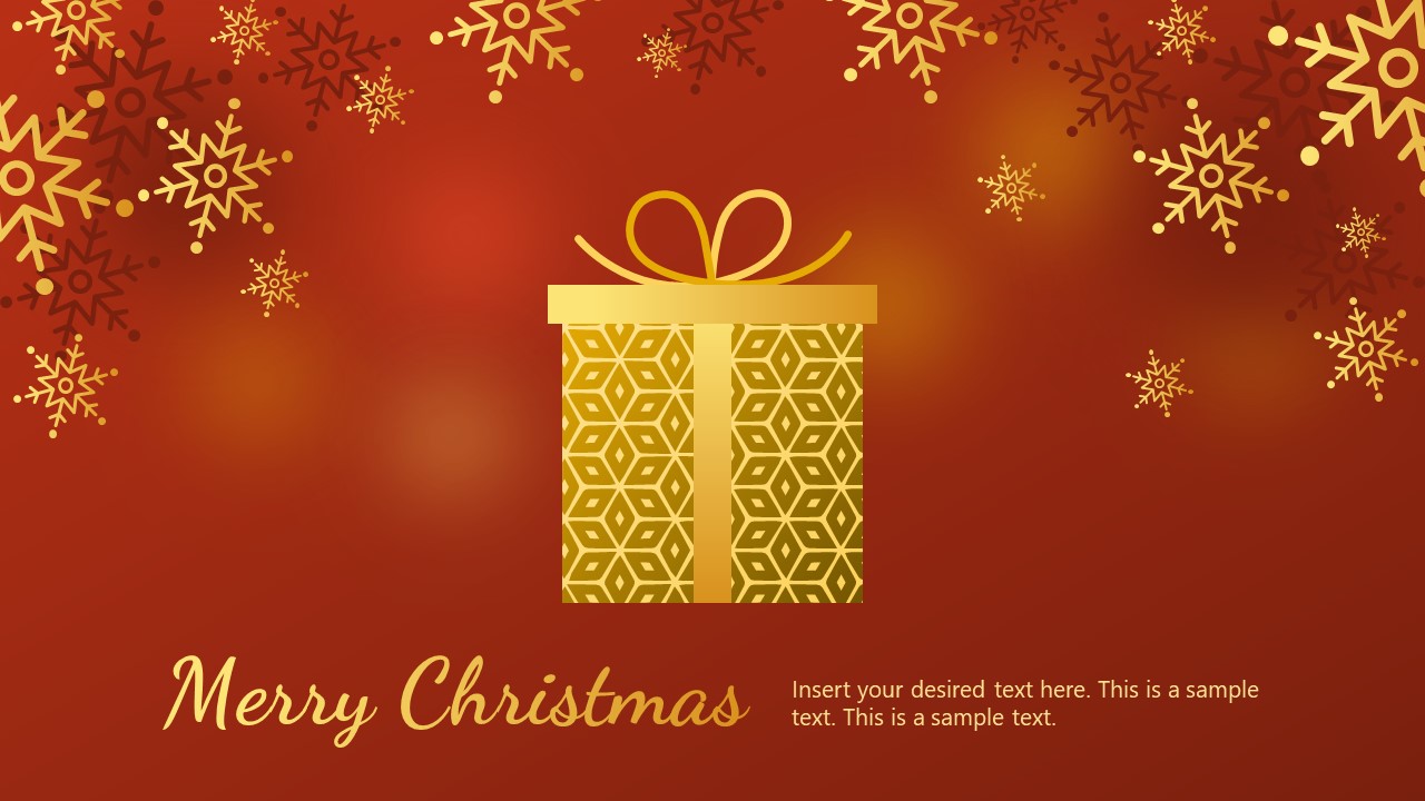 Merry Christmas Background Slide Template 