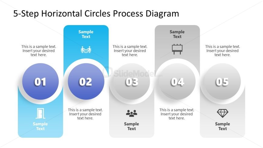 Horizontal Circles Process Presentation Template 