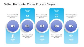 Horizontal Circles Process Slide PPT Template  