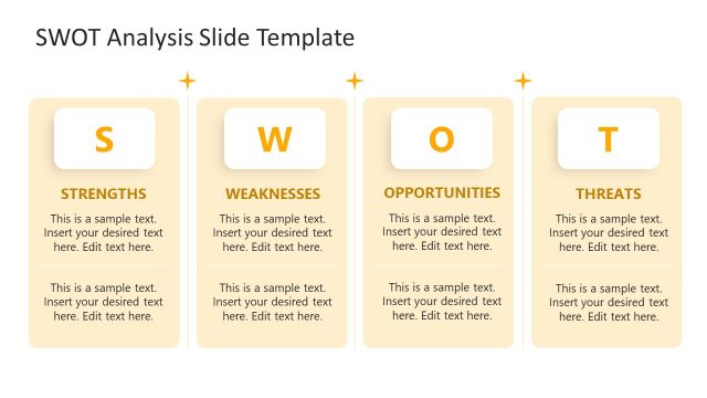 Creative Peach Color Theme SWOT Analysis Template