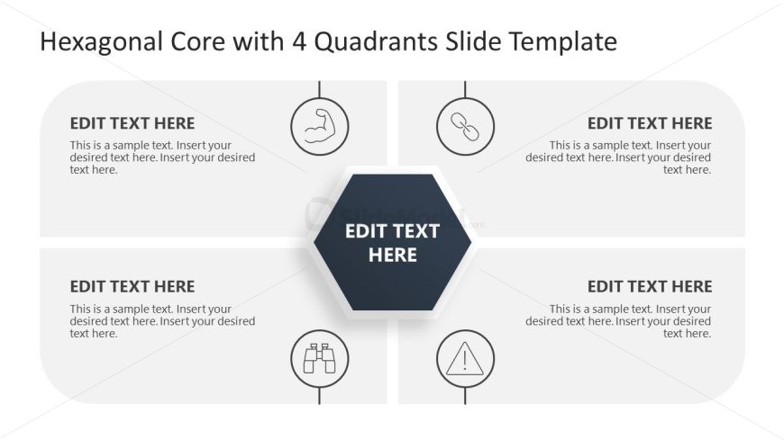 Editable Hexagonal Core Template for Presentation 