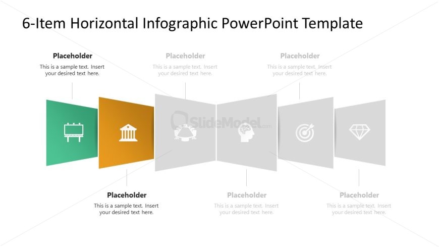 6-Item Horizontal Infographic Template for Presentation