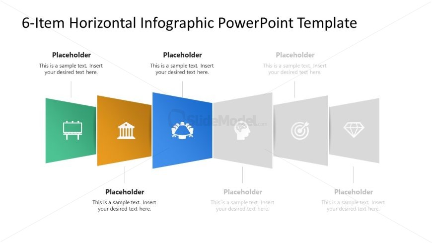 6-Item Horizontal Infographic Template Slide