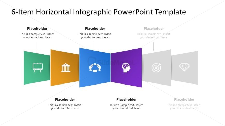 6-Item Horizontal Infographic Slide PPT Template