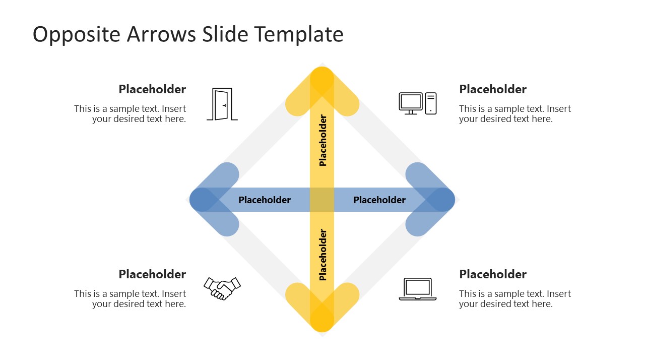 White Background Slide - Diamond Diagram Template