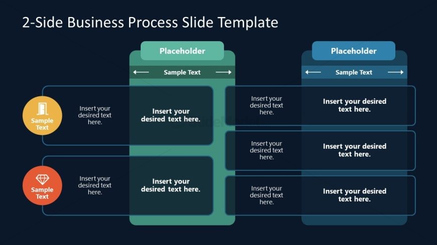 Editable 2-Side Business Process Template