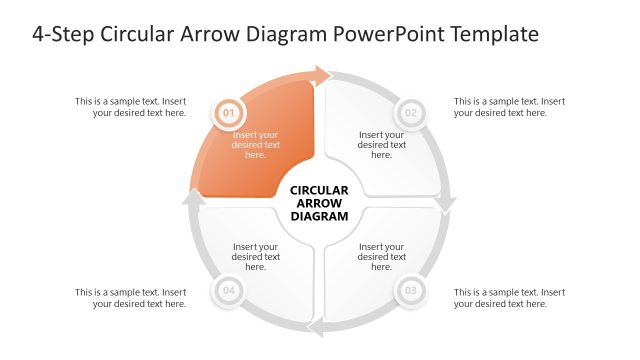 Step 1 – 4-Item Circular Arrow Diagram Slide