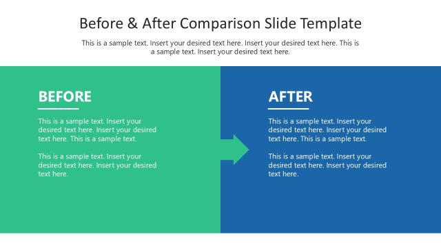 Before & After Comparison PPT Slide Template
