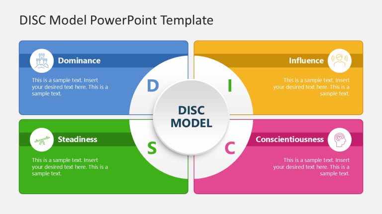 Colored Segments - DISC Model PPT Diagram - SlideModel