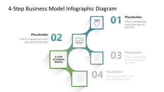 4-Step Business Model Infographic Template for Presentation 