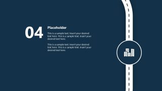 5-Step Vertical Roadmap Template Layout 