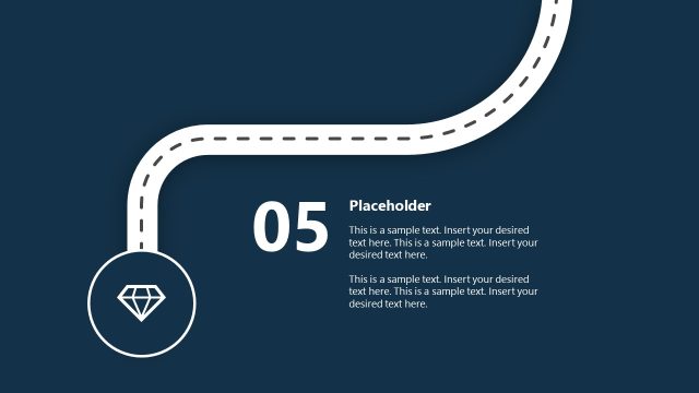 5-Step Vertical Roadmap Slide Template