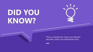 Purple Background Slide - Did You Know Template 